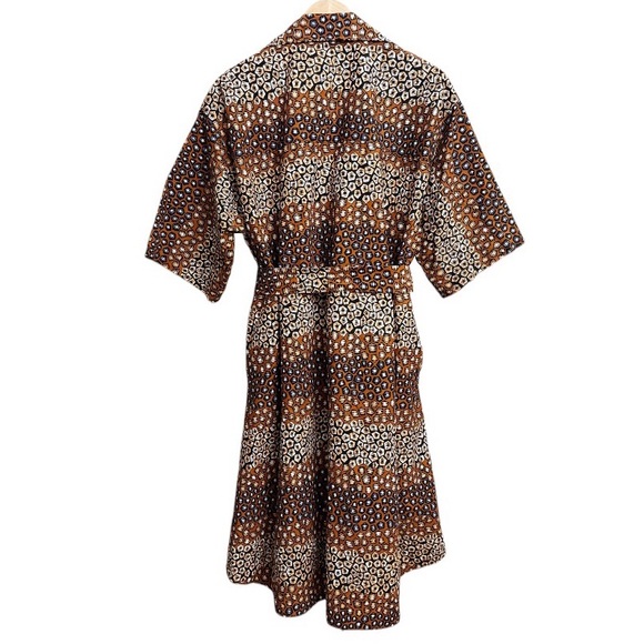 Francis + Benedict Printed Belted Button Down Shirt Dress L/XL - Picture 3 of 6